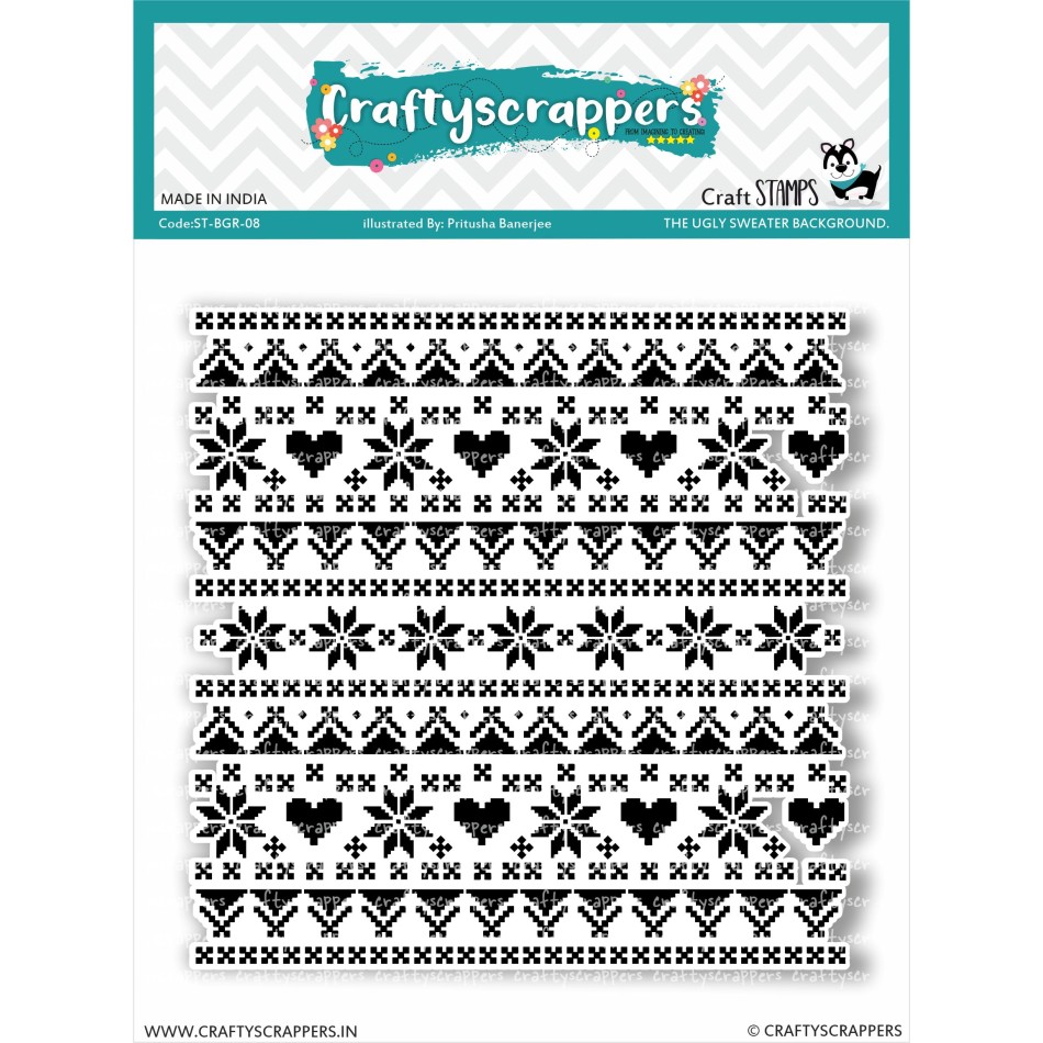 Craftyscrappers Stamps- THE UGLY SWEATER BACKGROUND